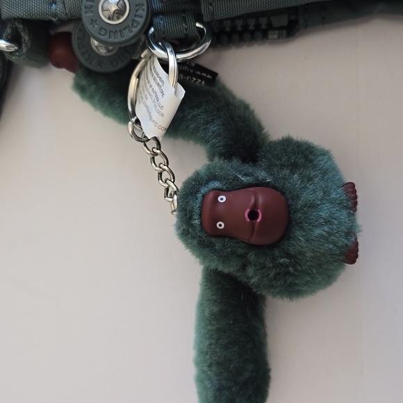 NWT KIPLING NW Eldorado Crossbody Bag Monkey Charm Key Chain Aloe Tonal Aloe - Picture 5 of 16